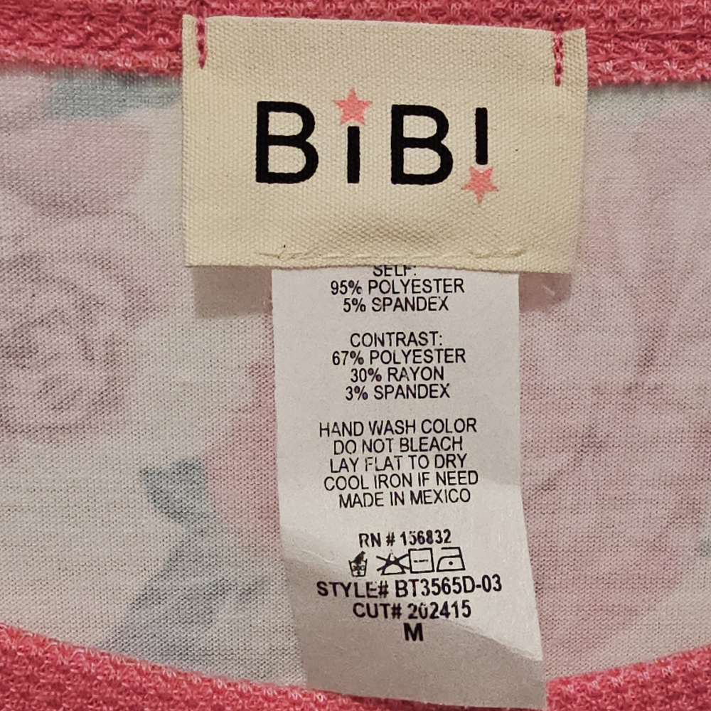 BiBi Pink Floral Short Sleeve Top - Picture 3 of 4